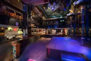 A photo showing the club inside The George.
