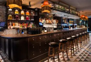 A photo of the bar in Opium Restaurant.