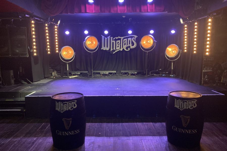 A photo showing a stage in Whelan's.