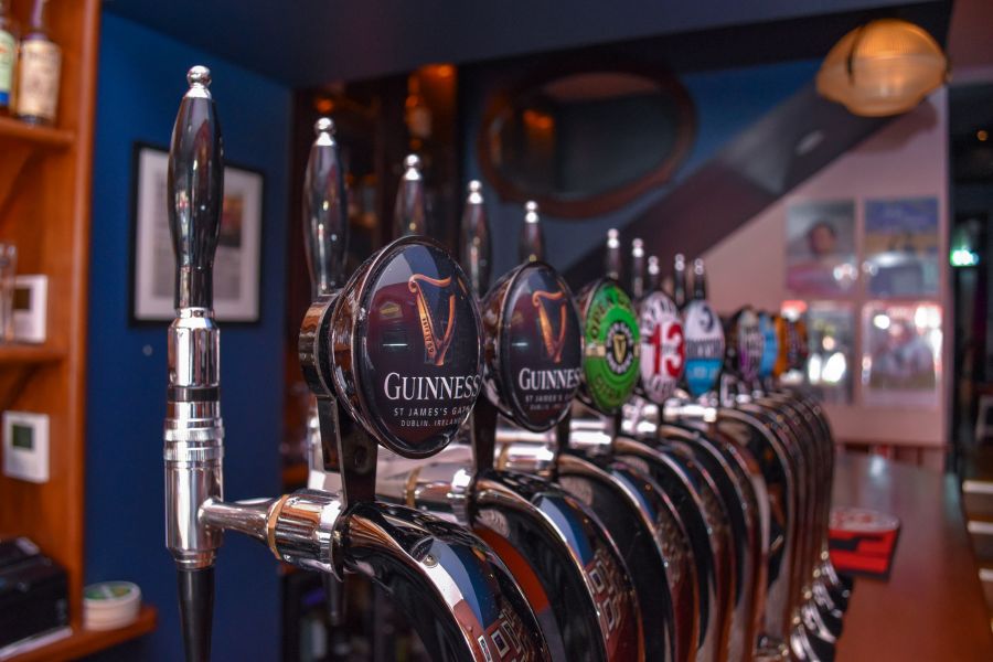 A photo showing beer taps in Whelan's bar.