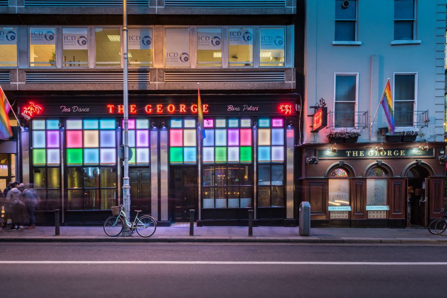 A photo showing the outside of The George