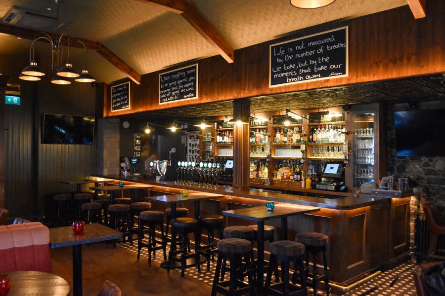 The main bar in The Railway Bar, one of the venues owned by The Mercantile Group.