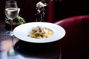 A photo of tagliatelle alfredo in NoLIta