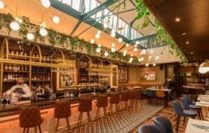 A photo of the interior bar for a corporate event in Cafe en Seine, one of The Mercantile Group's venues.