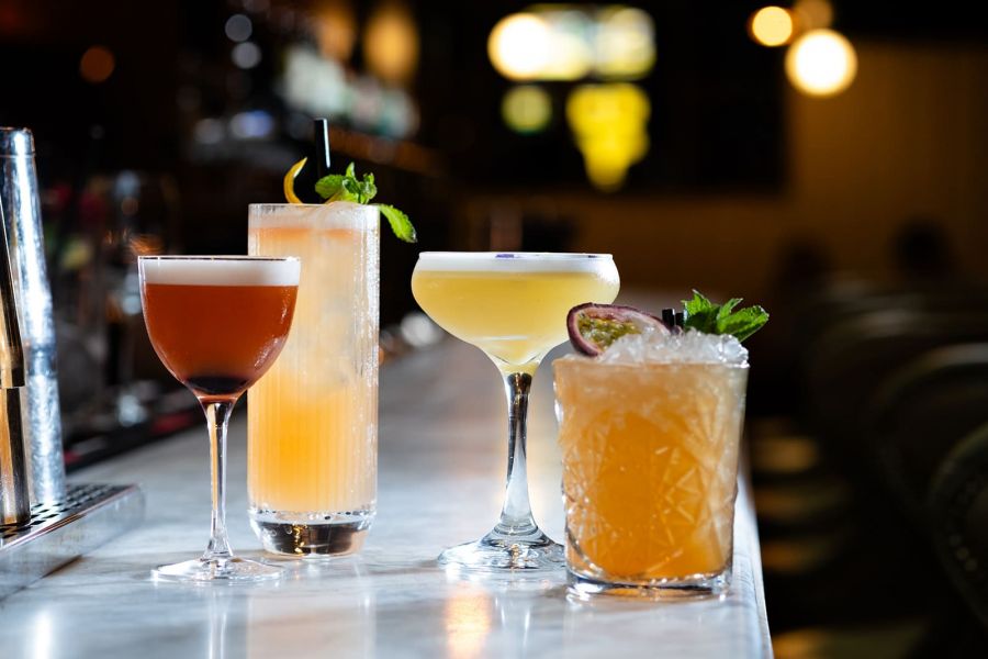 A photo of various NoLIta cocktails